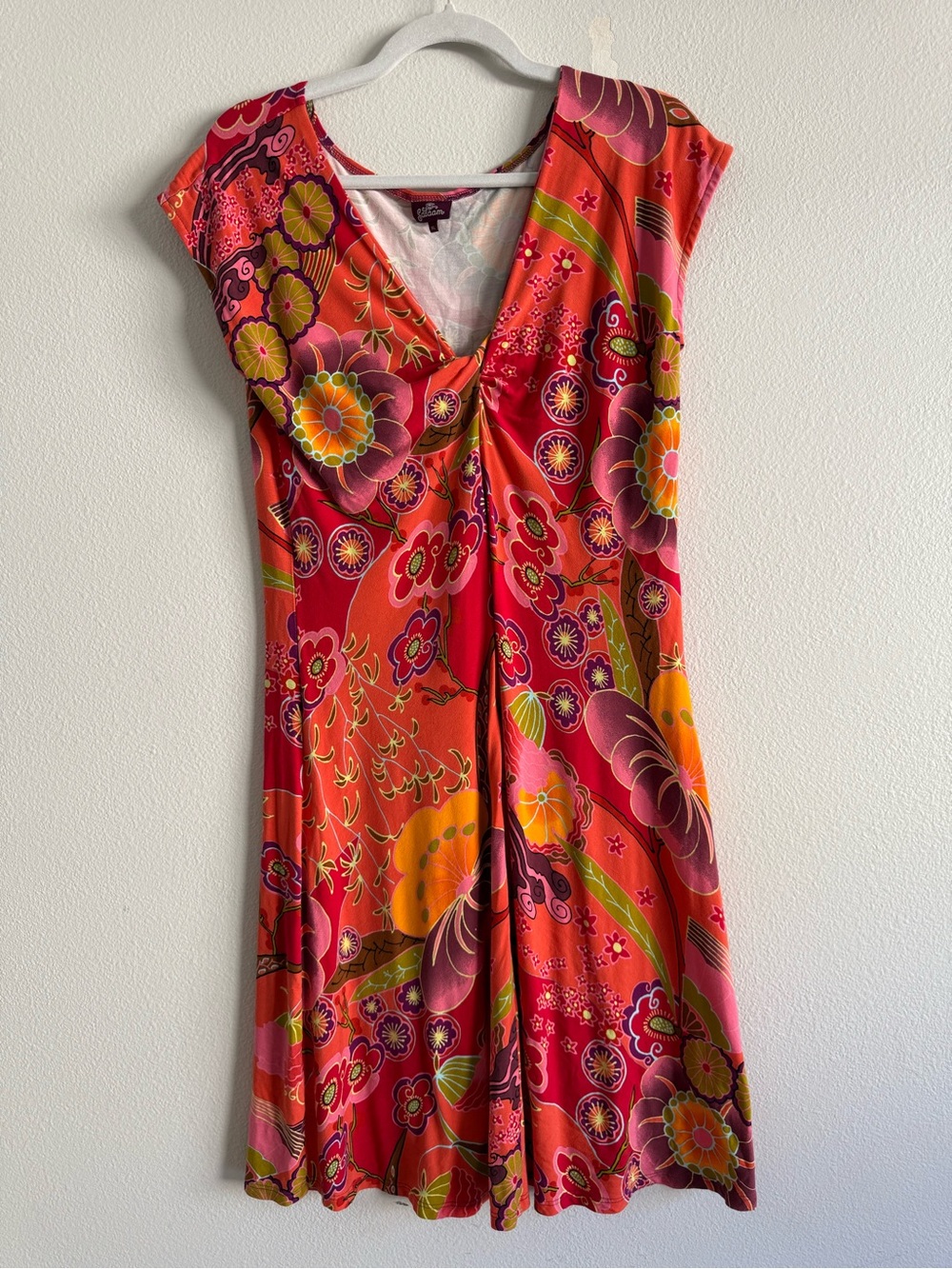 Salaam vibrant floral multicolor dress women’s Sz XL